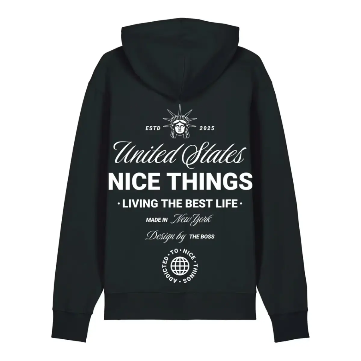 Sweat à capuche noir – Héritage new yorkais