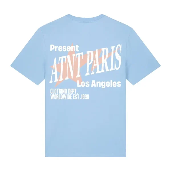 tee shirt unisexe bleu ciel dept los angeles (2)