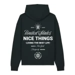 Sweat à capuche oversize noir NYC Heritage